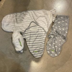 3 ZiggyBaby Velcro swaddles for baby